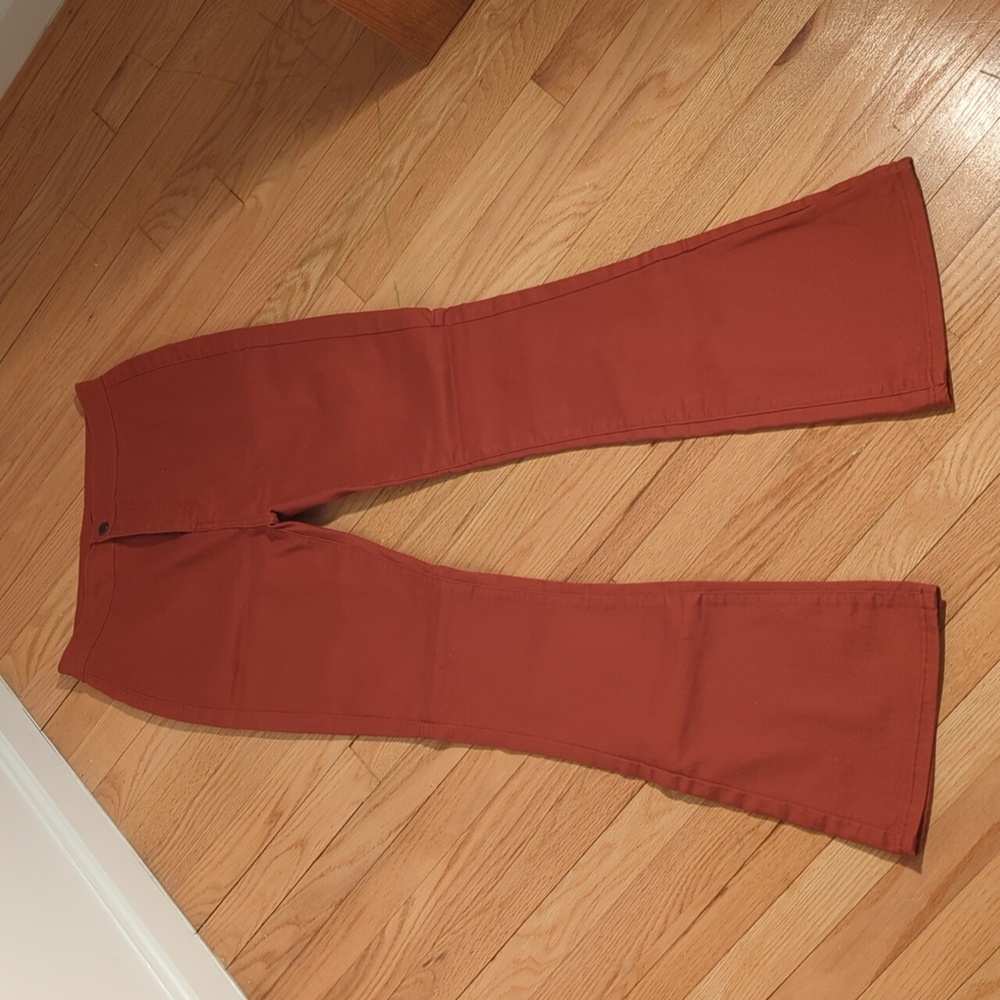 Side feel Burnt Orange Bell Bottom Jeans